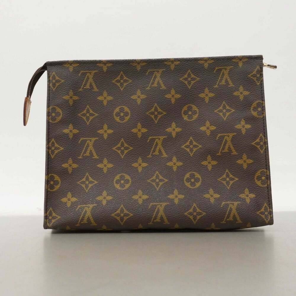LOUIS VUITTON Authentic Brown Monogram Pochette Pouch - Picture 9 of 9